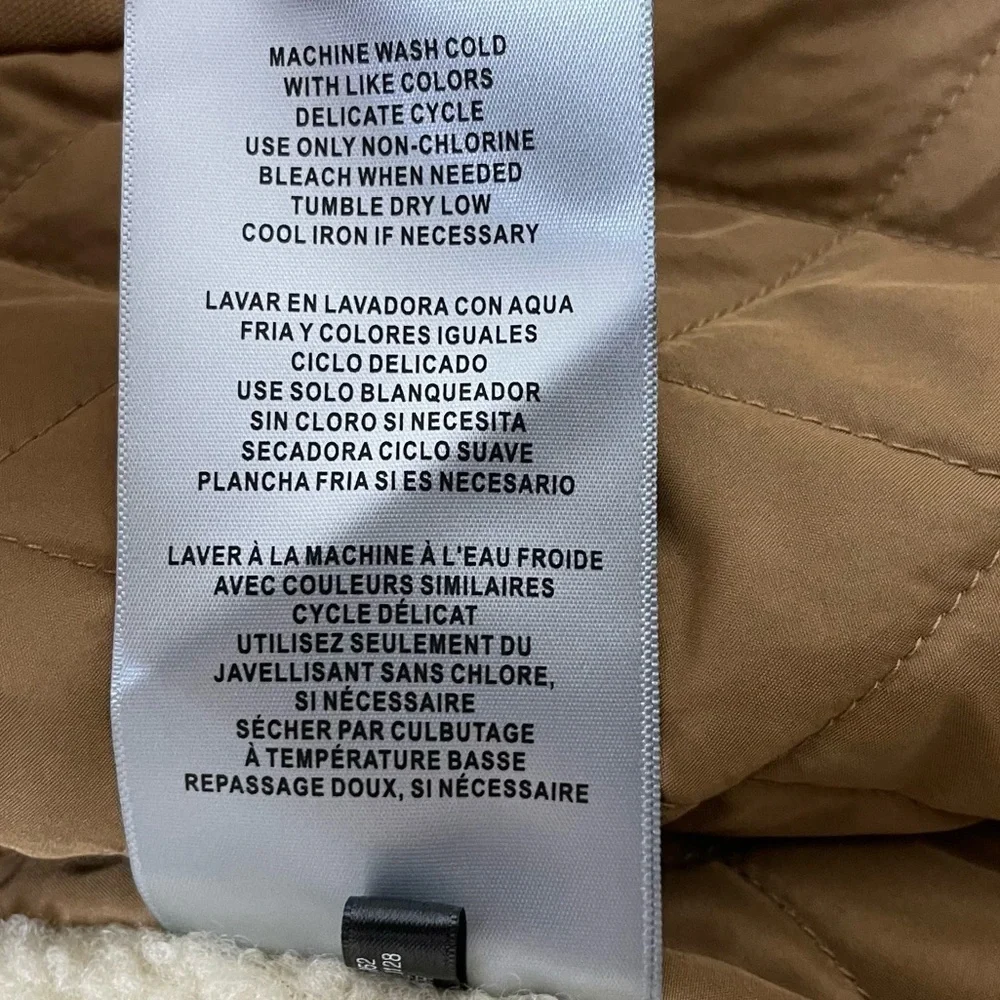 Levi's Military Mens Sherpa Lined Hooded Midweight Work Jacket Size Small Brown - Picture 10 of 11